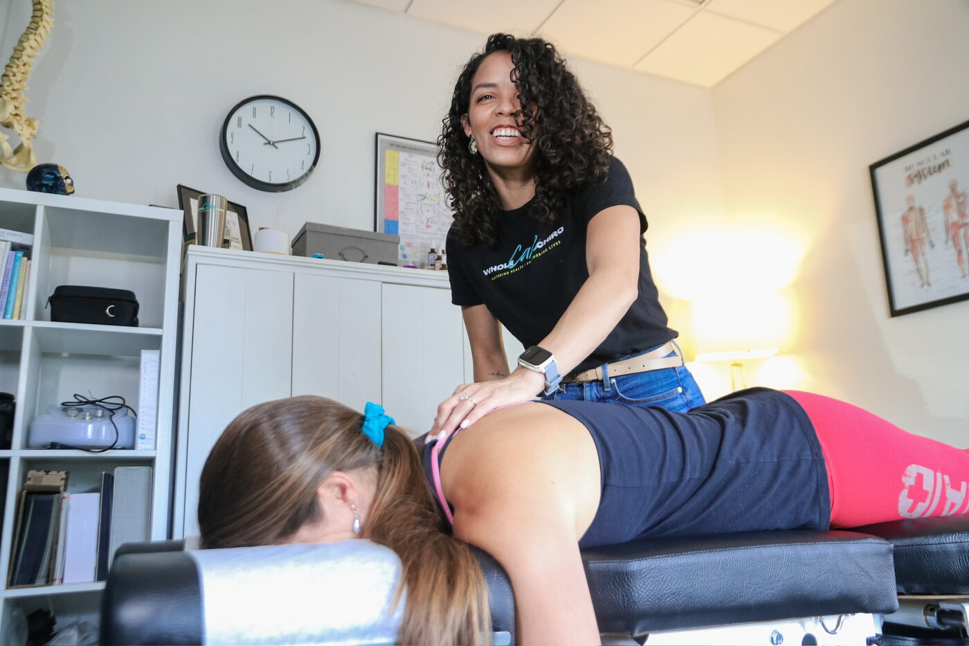 Chiropractic adjustment at WholeCare Wellness Collective in Marietta, GA