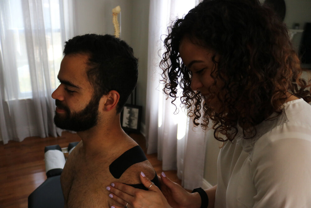 Kinesiology taping at WholeCare Wellness Collective Marietta